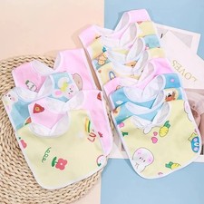 Baby Bibs Blue Pink Waterproof No Mess Free Eating Babies Newborn Toddler Shower