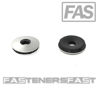 (100) #12 x 5/8 OD Stainless Steel Washer EPDM Neoprene Rubber Backed (Roofing)