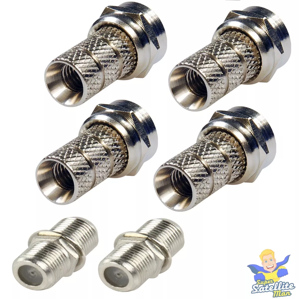 CABLE REPAIR KIT FOR SKY HD TWIN COAX CABLE F PLUG CONNECTOR JOINING F BARREL