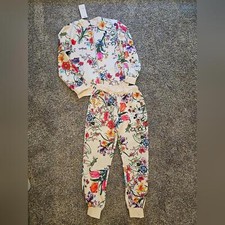 Disney Floral sweatsuit outfit Mickey 2 Piece Large