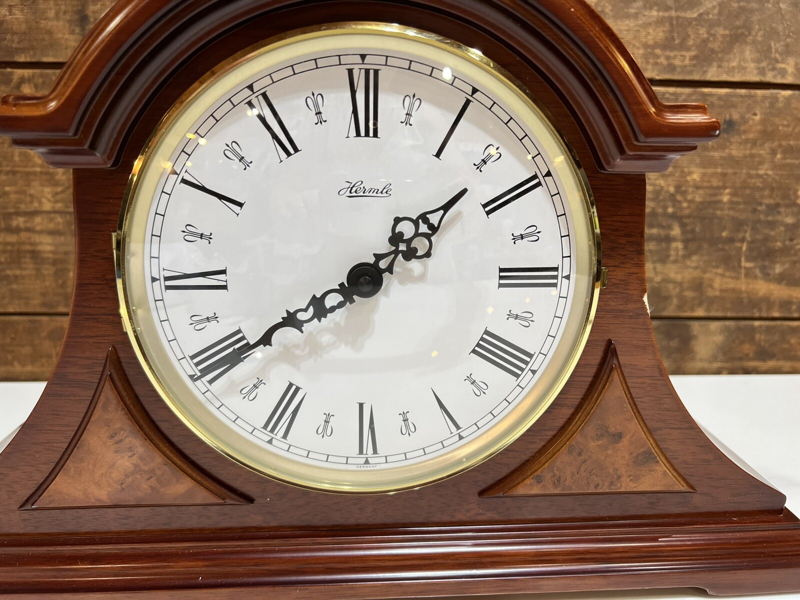 Hermle Brown Tableclock Clock With Roman Numerals Collectible eBay