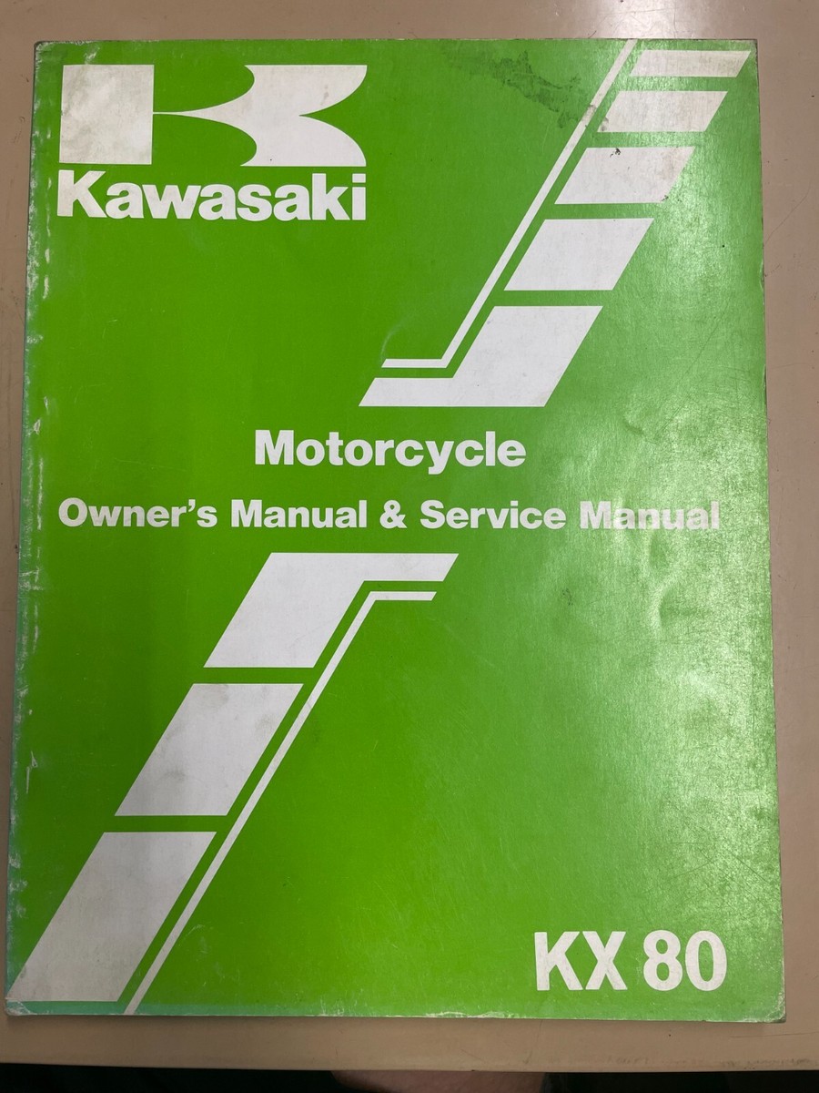 Genuine Kawasaki KX80 Service Manual 1986 KX80 G1-H1 99920-1326-01