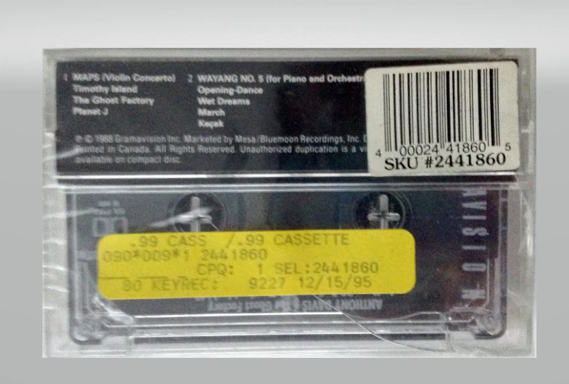 Anthony Davis The Ghost Factory NEW Cassette Tape GRAMAVISION R479249 Year 1988 - Image 2 of 4