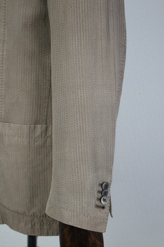 CORNELIANI ID Washed Brown SILK SEERSUCER Sport Coat Blazer Jacket 50IT 40US/UK - Picture 9 of 16
