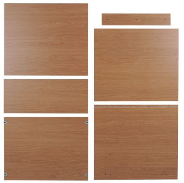 B&Q Kitchen base wall Larder shelf packs many sizes WHITE OAK