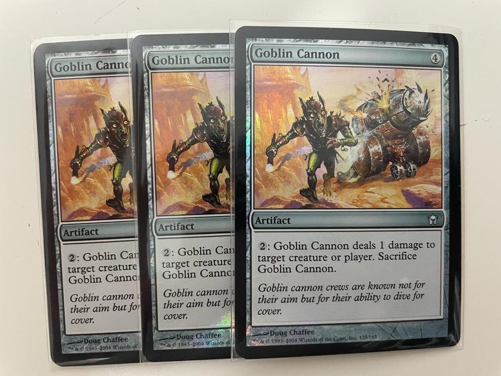 MTG 3X FOIL FIFTH DAWN GOBLIN CANNON NM MAGIC THE GATHERING