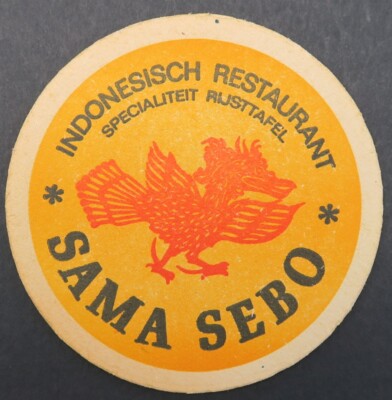 Antique SAMA SEBO Indonesia Beer Beermat Coaster Beer Decker 13 Beer Saucer