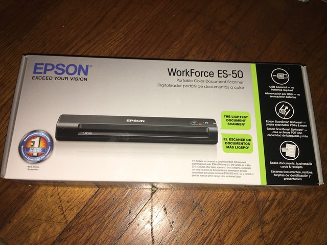 Epson ES-50 WorkForce Portable Document Scanner - Black | eBay