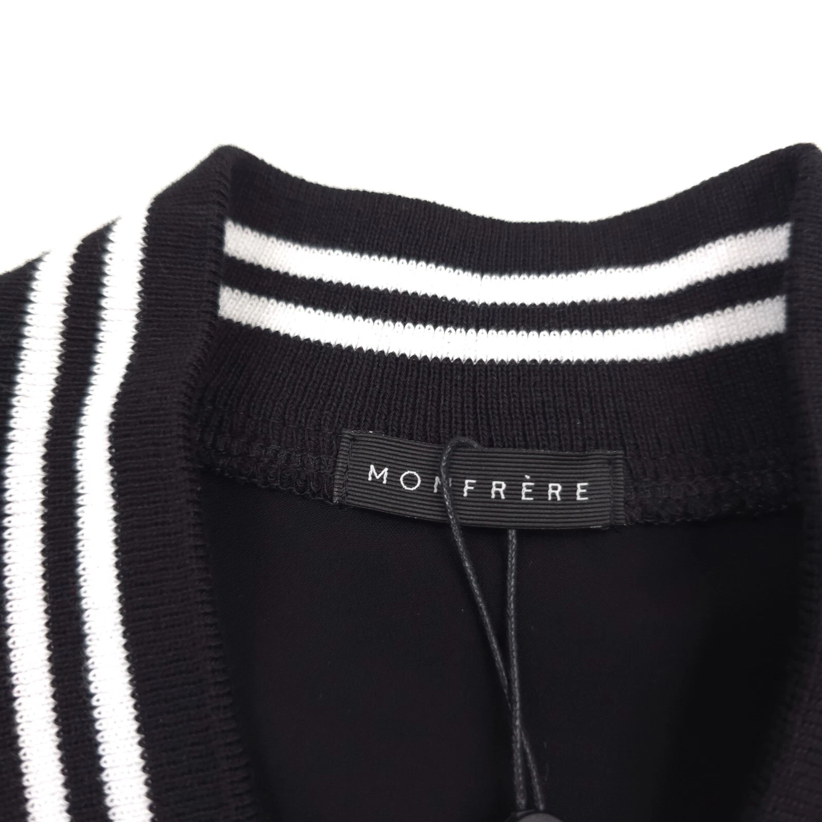$438 Monfrere Maverick Black & White Bomber Jacket Mens Size Medium image 5