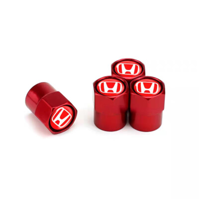 Hisport Tappi Valvola Pneumatici Esagonali: 4 Pezzi In Alluminio Rosso Per Auto (Universali) - 4