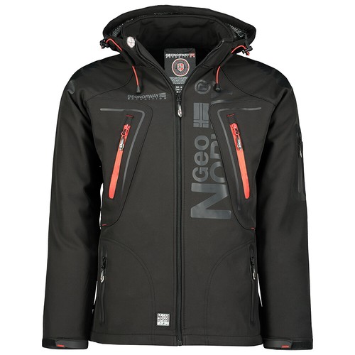 Veste Softshell Geographical Norway Pour Homme - Capuche Amovible, Imperméable Et Respirante - Neuve Avec étiquettes