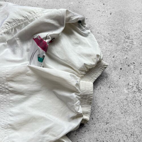 Reebok Vintage 90s Unisex Blanco Manga Larga Chaqueta Pista Bolsillos Cremall... - Imagen 9 de 11