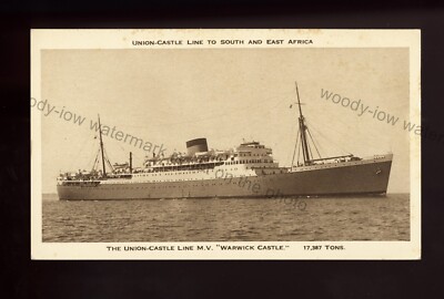 LS4321 - Union Castle Line Liner - Warwick Castle - gebaut 1939 - Postkarte