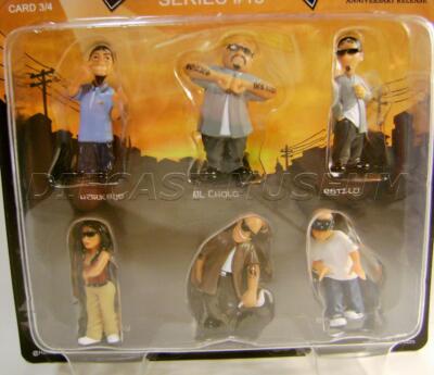 HOMIES SERIES #13 CARD 3/4 PLASTIC FIGURES LOWRIDER DGA 10 YEAR 