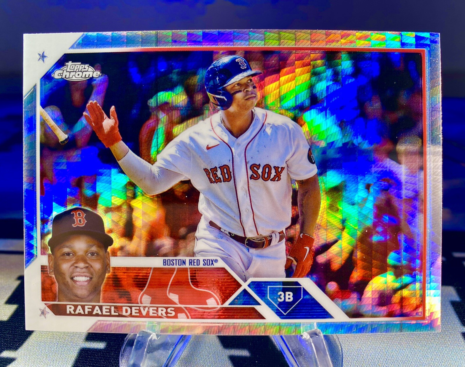2023 Rafael Devers Topps Chrome Prism Refractor #206 Boston Red Sox