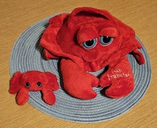 Plush Red Crab And Baby Souvenir The Petting Zoo Soft Toy 10"