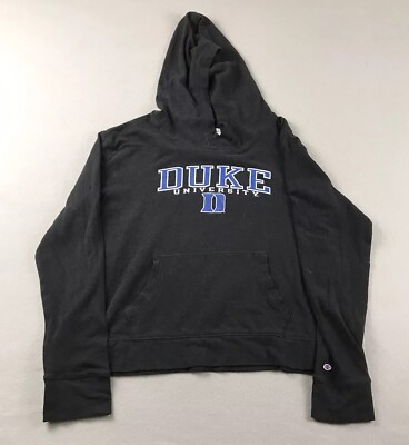 Duke Blue Devils University Hoodie Womens Large Black NCAA Lightweight  Pullover