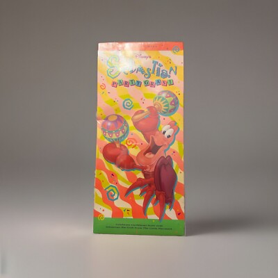 1991 Disney LITTLE MERMAID Sebastian s Party Gras cassette tape w/lyric book NEW