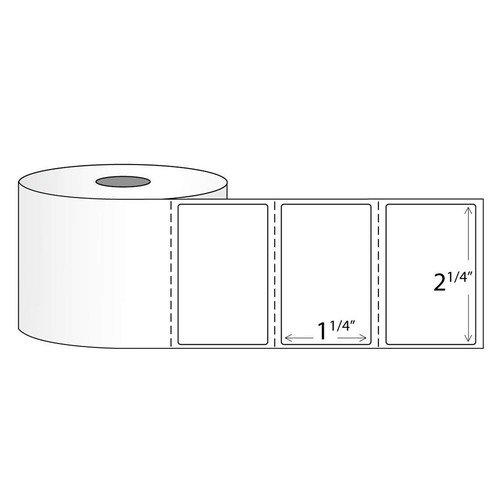6 Rolls 2.25" x 1.25" 1000 Direct Thermal Barcode Labels For Zebra LP2824 2844 - Picture 2 of 9