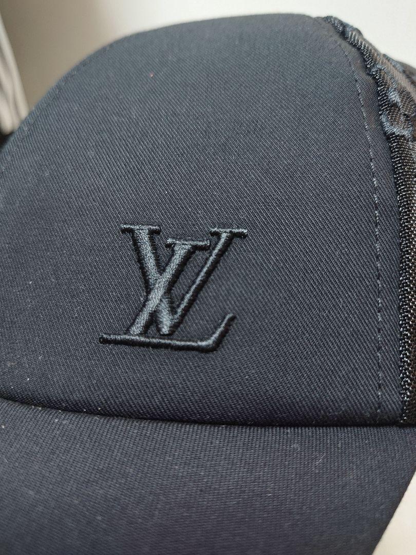 LOUIS VUITTON Monogram Mesh LV Baseball Cap Hat Black L Size LOUIS VUITTON Monogram Mesh LV Baseball Cap Hat Black L Size