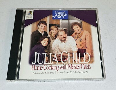 JULIA CHILD Home Cooking With Master Chef PC CD 16 Food Lessons Microsoft Home