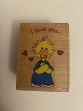 Rubber Stampede Suzy’s Zoo 744D I Love You Wood Mounted Rubber Stamp RS17