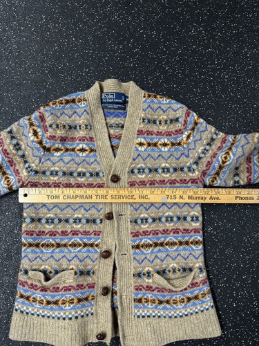 Cardigan da donna polo Ralph Lauren Azteco lavorato a mano in lana taglia media eccellente - Foto 5 di 6