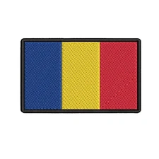 ROMANIA FLAG PATCH embroidered iron-on ROMANIAN Roumania Rumania BUCHAREST new