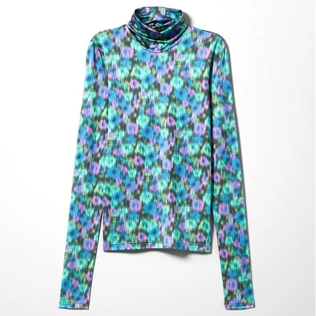 WEEKDAY Top 'Kimora Print Turtleneck' - mehrfarbig - S - wie NEU
