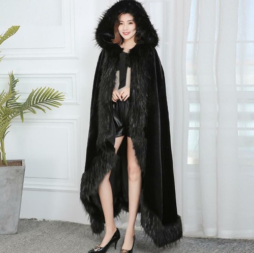 fluffy cape coat