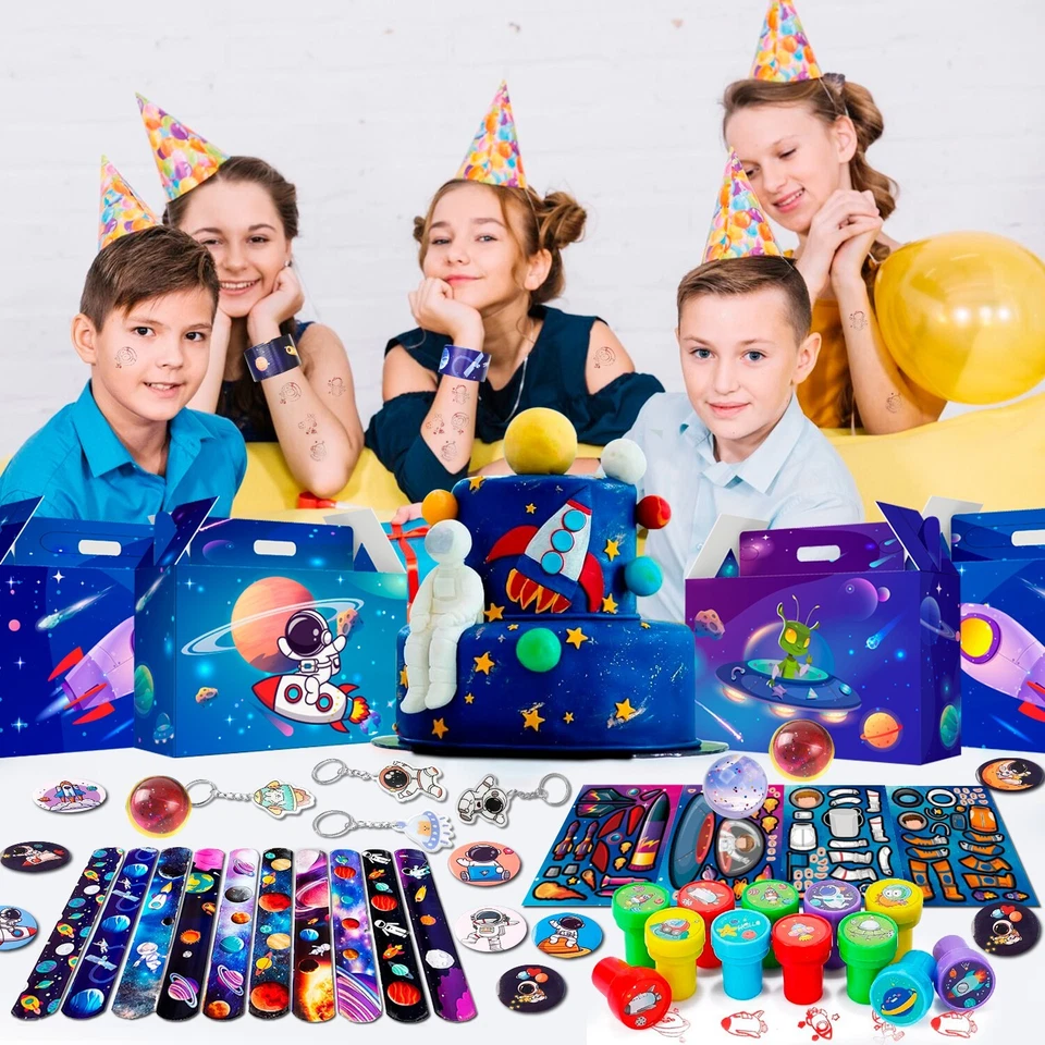70 piezas Favores de fiesta espacial Favores de fiesta espacial Decoraciones Astronauta Fiesta Suministros Foto 4 de 4