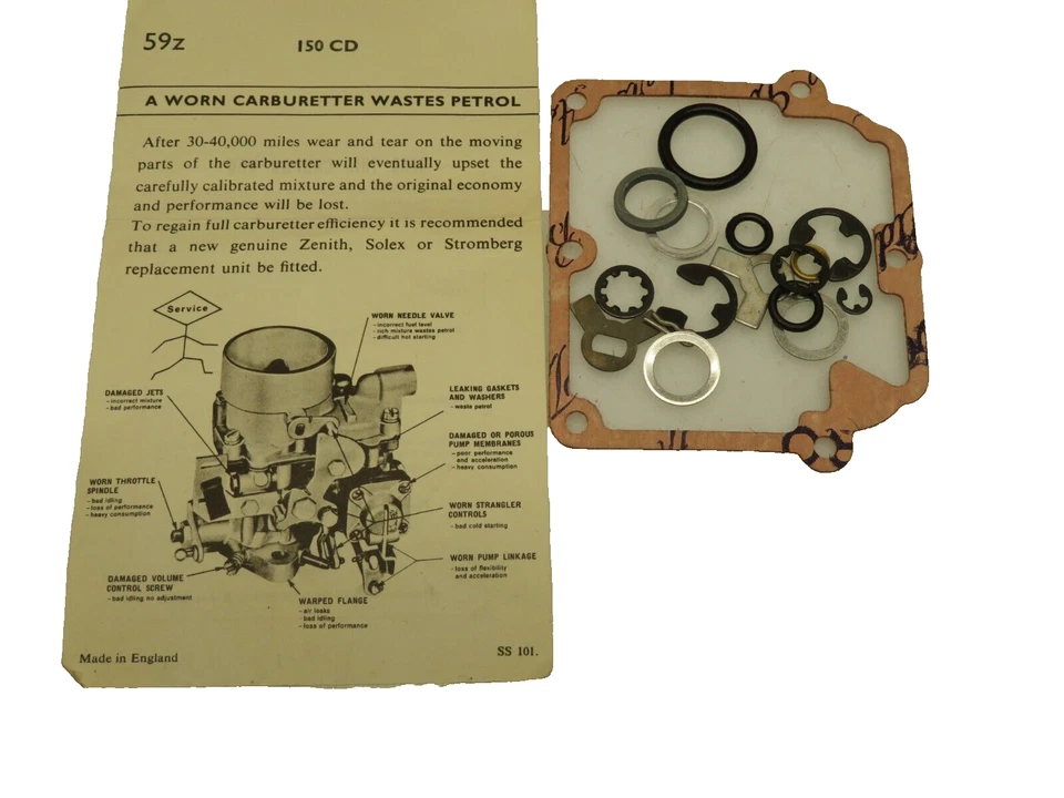 Kit de emisiones de carburador para Triumph Spitfire Sunbeam Alpine MG Midget 150CD Foto 4 de 4