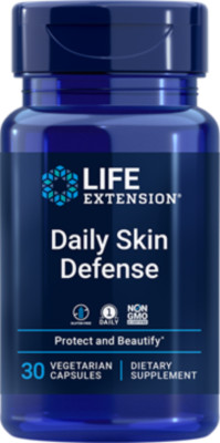 TAKE OFF $24 NOW! FOUR PACK MEGA SALE Life Extension Daily Skin Defense 30 caps