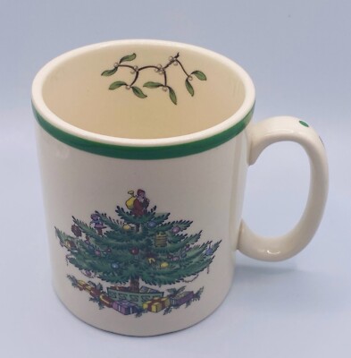 Spode Christmas Tree China Mug Set Of 4 In Box