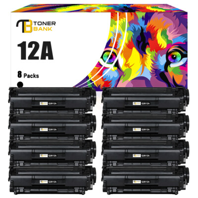 8 Toner Kompatibel Für HP LaserJet 1018 1020  10151022 3030 3050 Q2612A 12A