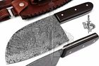Custom Handmade Damascus Professional Kitchen Chopper/Cleaver Knife-1-Piece W/S
