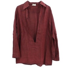 Hermes Shirt Blouse Bordeaux 36 144610