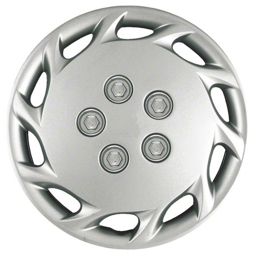 Wheel Covers Hubcaps aftermarket new set of 4 Silver painted 14 inch 10 spokes eBay
