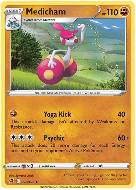 Medicham Pokemon TCG Card 098/192