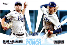 2023 Topps One Two Punch #12P7 Shane McClanahan/Shane Bay Tampa Bay Rays