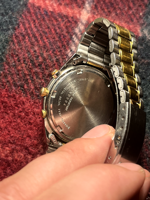 SEIKO Quartz Chronograph Two-Tone Men's Watch With Box 7T32-7A49