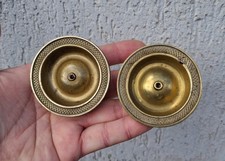 2 ANCIENNES POIGNÉES DE MEUBLE bouton bronze ou laiton Style EMPIRE d=5,4cm N10D