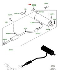 LR Range Rover Evoque L551 Auspuffrohr hinten recht