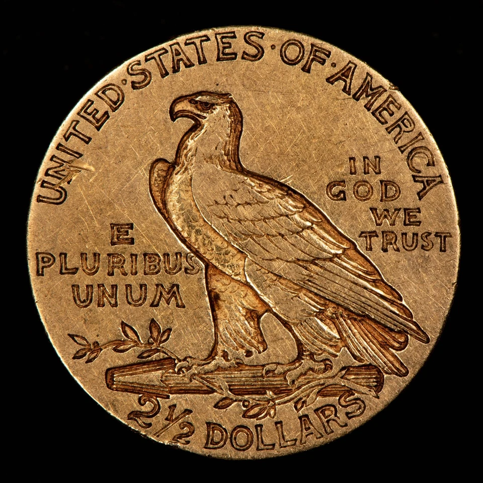 1909 G$2.50 Indian Head Gold Quarter Eagle - Authentic US Coin - SKU-G5794 - Image 4 of 4