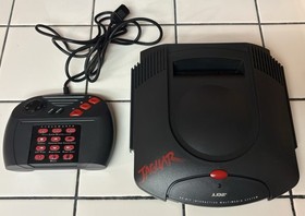 ATARI - JAGUAR CONSOLE In Box COMPLETE w/2 Controllers GAME Manual TESTED 64-Bit