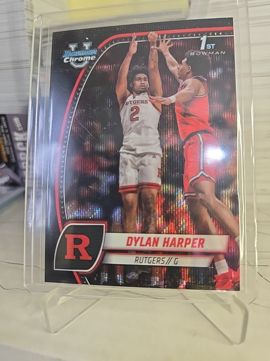 2024-25 Bowman University Chrome - Dylan Harper #22 Black Wave Refractor (RC)