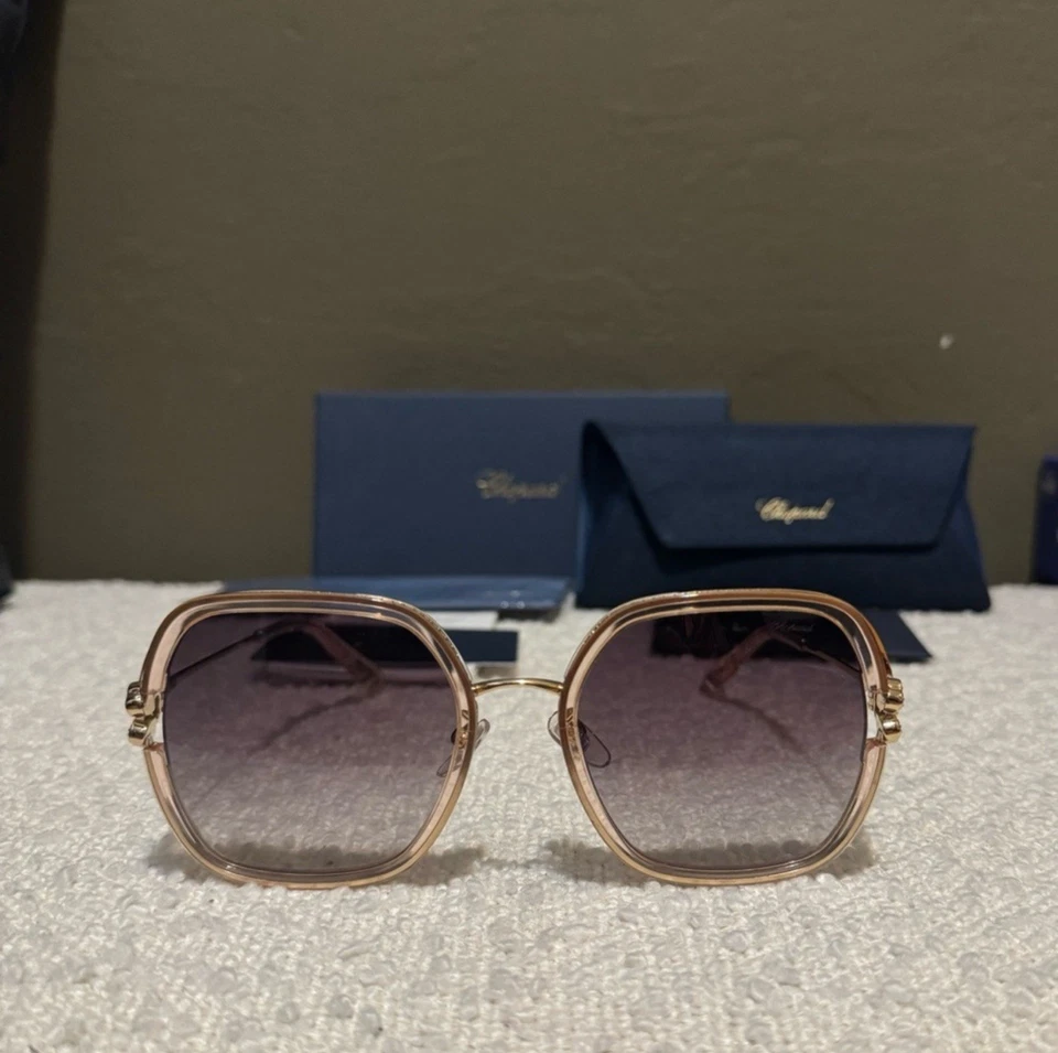 Chopard Happy Hearts Sunglasses SCHG32S-570838 - Rose Gold Pink Crystals, Luxury - Image 2 of 4