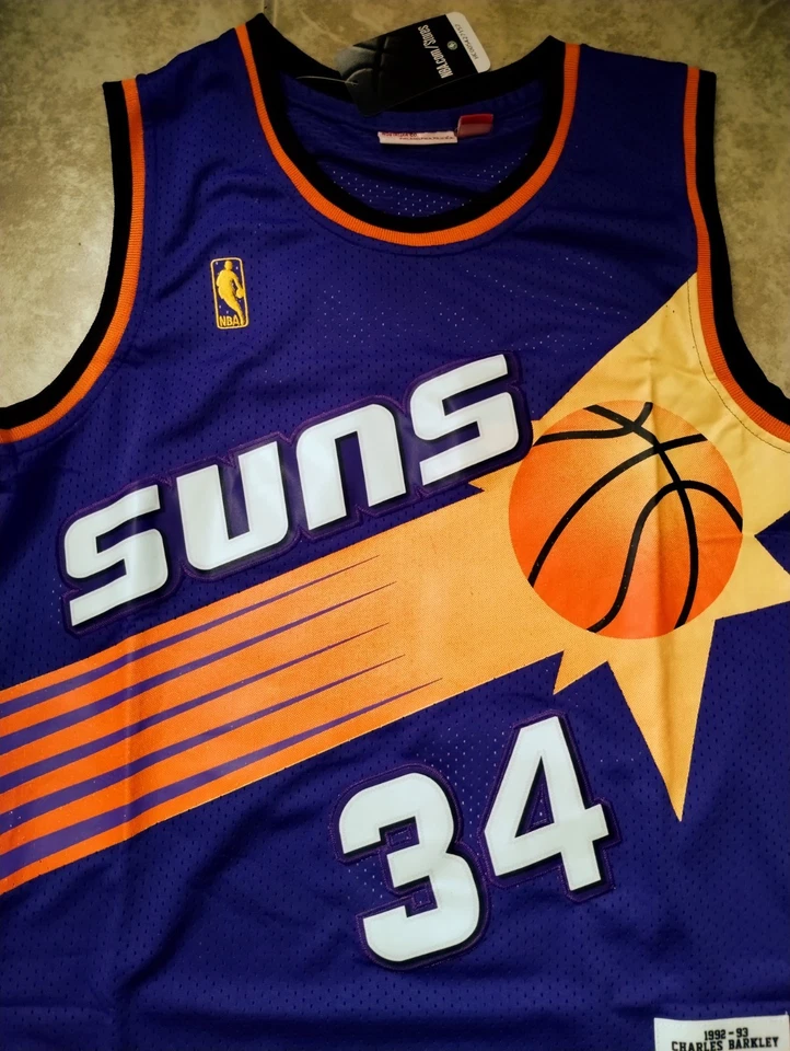 Футболка Phoenix Suns Charles Barkley No34 ретро фиолетовая футболка продавец из США - Изображение 2 из 4