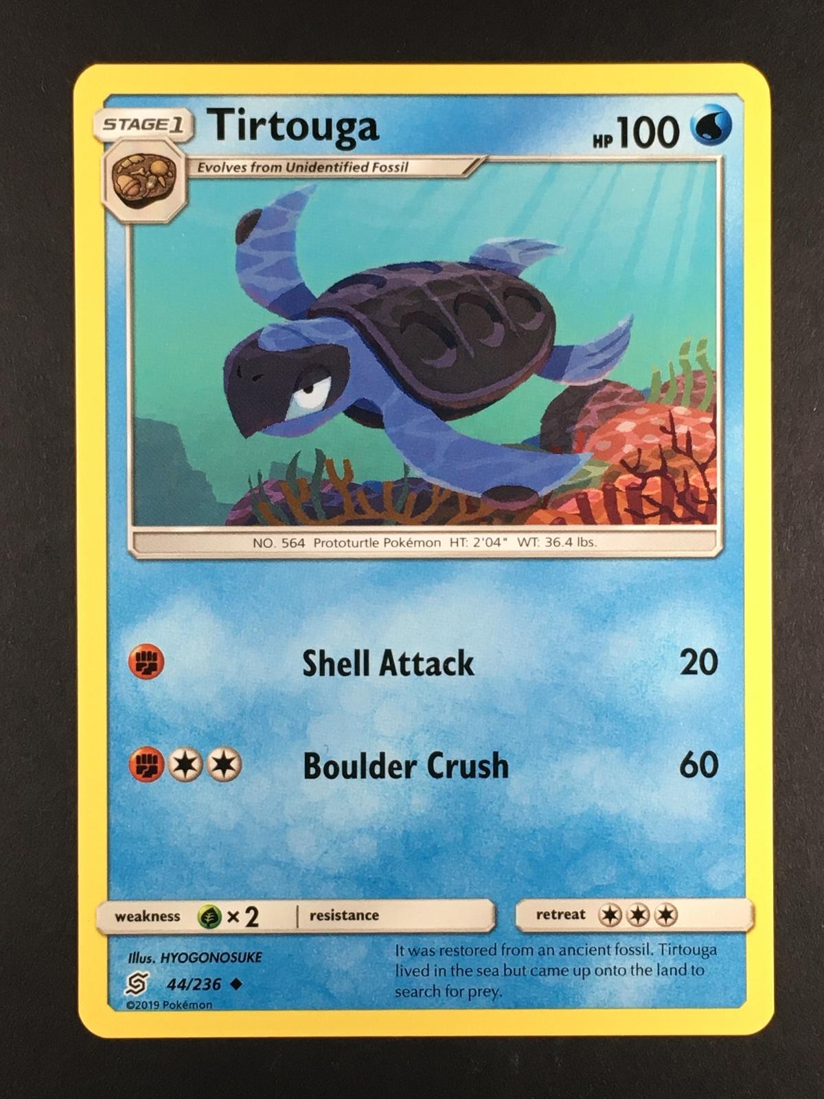 Pokemon TCG Tirtouga 44/236 Unified Minds Regular Uncommon NM/M