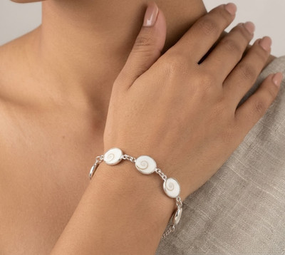 925 Sterling Silver Natural Shiva Eye Gemstone Handmade Jewelry Chain Bracelet